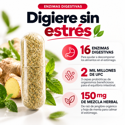 Enzimas Digestivas🌿| 16 Enzimas + Probióticos